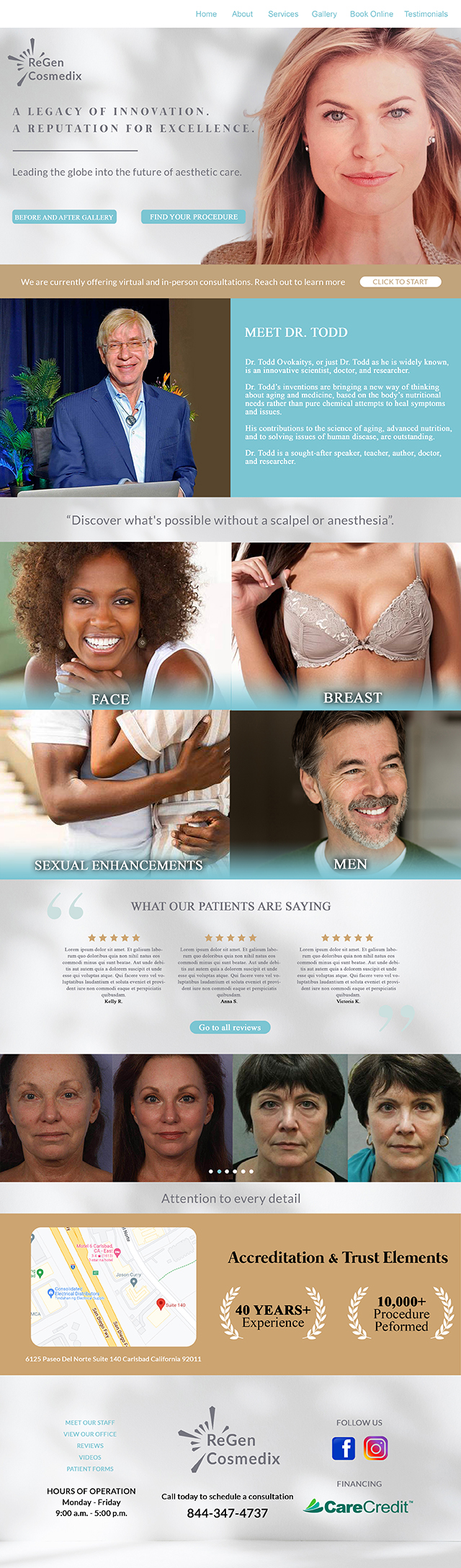 Regen Cosmedix Website